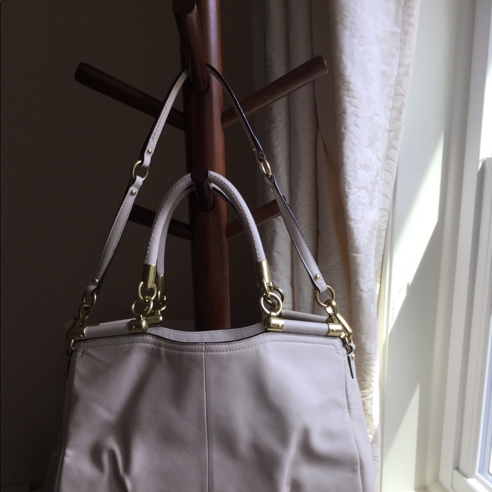 COACH Madison Ivory leather handbag